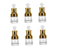 VILLCASE Set 6 Flaconi Contagocce Vuoti in Vetro 20Ml Dispenser Olio Essenziale Ricaricabili e Compatti per Viaggi e Dosaggio Preciso di Oli Profumati e Cosmetici