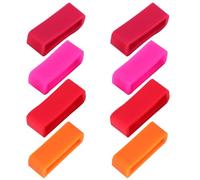 VILLCASE Set 8 Anelli Lunetta Cinturino Orologio 20Mm in Silicone Accessori Orologi Uomo e Donna Colori Misti Arancione Rosa Rosso Sostituzione Fibbia Cinturino Persa o Danneggiata