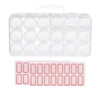 VILLCASE Set da 18 Scomparti per Flaconi di Medicinali Custodia Porta Flaconi in Plastica Trasparente Maniglia Organizer per Contenitori Farmaceutici per Uso Domestico e Colore Casuale