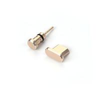 VILLCASE Set di 2 Tappi Antipolvere E Jack per Auricolari Antipolvere per Cuffie con Spina Micro USB per S7 Colore Dorato