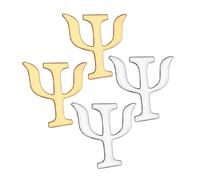 VILLCASE Set di 4 Spille per Abiti Simbolo Psicologia in Lega, Design Originale e Facile da Applicare, Accessori Decorativi per Vestiti da Donna