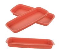 VILLCASE Sottovasi per Piante da Appartamento in Plastica Resistente, Vassoio Rettangolare per Fioriere e Bonsai, Vaschetta Raccogli Gocce per Interno ed Esterno, Set da 3 Pezzi Colore