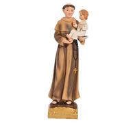 VILLCASE Statua Religiosa di Sant'Antonio in Resina Decorativa per Interni Ornamento Classico per Casa Ufficio e Chiesa Figura Realizzata a Mano Regalo Ispirazionale