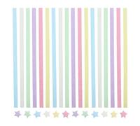 VILLCASE Strisce di carta per fai da te, origami, stelle di carta, origami, stelle in colori pastello, strisce pieghevoli creative, 6 colori, 540 strisce, colore macaron