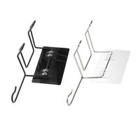 VILLCASE Supporti per Asciugacapelli in Metallo, 2 Pezzi, Montaggio a Parete o Porta, per Bagno Moderno, Salvaspazio, Compatibili Asciugacapelli Comuni