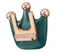 VILLCASE Supporto Asciugacapelli da Parete senza Fori, Organizer Bagno Sospeso per Asciugacapelli e Arricciacapelli, Porta Phon a Forma di Corona per Casa, Salone e Bagno, Salvaspazio