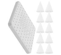 VILLCASE Supporto Isolamento con in Bianco Plastica Design Temperatures Multibuco, Resistente alle Alte Ignifugo in Terracotta per Forni da e Vasi