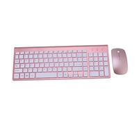 VILLCASE Tastiera e Mouse Wireless Sottile per Design Compatto Facilità USB Uso Silenzioso e Comfort Prolungato per Laptop