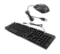 VILLCASE Tastiera Retroilluminata e Mouse Ergonomico Combo Tastiera e Mouse USB Accessori per Computer Desktop