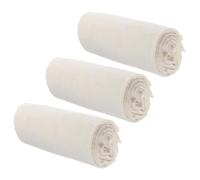 VILLCASE Tessuto Mussola di Cotone Beige 3 Pezzi per Formaggio e Yogurt, Garza Multiuso per Uso Alimentare in Cucina, Panno Filtrante Stile Allegro