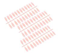 VILLCASE Unghie Finte a Punta Lunga Effetto Naturale Copertura Completa 24 Pezzi per Manicure Professionale Stile Semplice per Donne e Ragazze