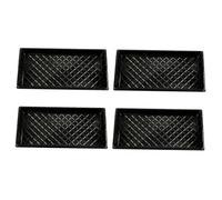 VILLCASE Vassoio per Germogli e Vivaio Idroponico da Giardino 4 Pezzi in Plastica Trasparente Biodegradabile profondità per Radici, Coltivazione Domestica di Piantine in Crescita Sana