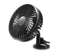 VILLCASE Ventilatore Auto Portatile USB Silenzioso con Rotazione Regolabile Mini Ventilatore Rinfrescante per Auto Autobus e Veicoli Alimentazione USB Eco Friendly Nero