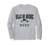 Ville De Quebec EST. 1609 Quebecois Bandiera Orgoglio Canada Maglia a Manica