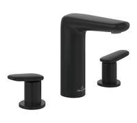 VILLEROY AND BOCH Antao Miscelatore lavabo 3 fori con piletta Push Open Nero Opaco