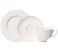 Villeroy & Boch 10-1380-7127 Twist White Servizio da Caffè per Fino a 6 Persone, Porcellana, Caffè Set 18 Pezzi, Bianco