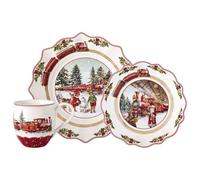 Villeroy & Boch - Annual Christmas Edition Set di stoviglie annuali 2025, multicolore, tazza e piatto, stoviglie di Natale, in ceramica, da collezione, porcellana di alta qualità