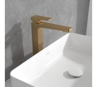 Villeroy & Boch Architectura Square rubinetto lavabo con corpo del rubinetto rialzato, TVW12500200076, Architectura Square oro spazzolato [Rubinetteria Bagno > Rubinetteria Lavabo]