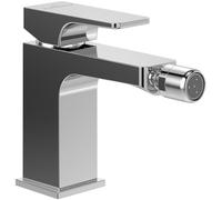 Villeroy & Boch Architectura Square - Rubinetto monocomando per bidet con asta di trazione e cartuccia in ceramica, per bidet, altezza 100 mm, quadrato, cromato