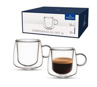 Villeroy & Boch - Artesano Hot&Cold Beverages Set di Bicchieri Espresso, Set di 2 bicchieri, bicchieri a doppia parete per bevande calde e fredde, 60 ml, lavabili in lavastoviglie, adatti al microonde