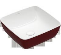 Villeroy & Boch Artis, lavabo à poser, carré, sans trop-plein, 410x410mm, 417841BCS9, 417841BCS9, Colorazione: Bordeaux