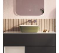 Villeroy & Boch Artis lavabo da appoggio 417841, 410x410mm, senza troppo pieno, Colorazione: Verde salvia