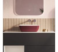 Villeroy & Boch Artis lavabo da appoggio 417841, 410x410mm, senza troppo pieno, Colorazione: Bordeaux