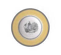 Villeroy & Boch Audun Chasse Piatto Fondo, 24 cm, Porcellana Premium, Bianco/Grigio/Giallo