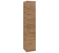 Villeroy & Boch Avento Armoire haute, 2 portes, charnières à droite, 350x1760x404mm, poignée chrome brillant, A89401RH, A89401RH, Colorazione: Quercia del Kansas