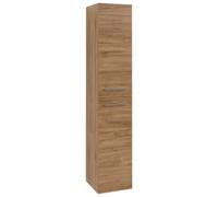Villeroy & Boch Avento Armoire haute, 2 portes, charnières à gauche, 350x1760x404mm, poignée chrome brillant, A89400RH, A89400RH, Colorazione: Quercia del Kansas