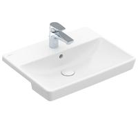 Villeroy & Boch Avento lavabo en saillie, 1 trou pour robinet, avec trop-plein, 550x360mm, 4A065501, 4A065501, Colorazione: Bianco