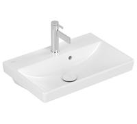 Villeroy & Boch Avento lavabos Compact, 1 trou pour robinet, avec trop-plein, 550x370mm, 4A0055R1, 4A0055R1, Colorazione: Bianco CeramicaPlus