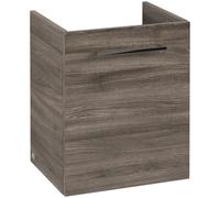 Villeroy & Boch Avento Meuble sous lavabo, 1 porte, charnières à droite, 430x514x384mm, poignée chrome brillant, A88701RK, A88701RK, Colorazione: quercia di pietra