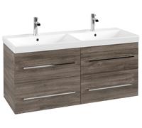 Villeroy & Boch Avento Meuble sous lavabo, 4 tiroirs, 1180x514x484mm, poignée chrome brillant, A89300RK, A89300RK, Colorazione: quercia di pietra