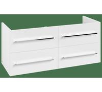 Villeroy & Boch Avento Meuble sous lavabo, 4 tiroirs, 1180x514x484mm, poignée chrome brillant, A89300VE, A89300VE, Colorazione: Bianco brillante