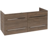 Villeroy & Boch Avento Meuble sous lavabo, 4 tiroirs, 1180x514x484mm, poignée chrome brillant, A89300VH, A89300VH, Colorazione: Rovere dell'Arizona
