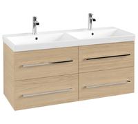 Villeroy & Boch Avento Meuble sous lavabo, 4 tiroirs, 1180x514x484mm, poignée chrome brillant, A89300VJ, A89300VJ, Colorazione: Rovere nordico