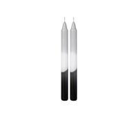 Villeroy & Boch - Black XMAS candela a bastoncino dip dye, 2 pezzi, 23x2 cm, decorazione natalizia, nero/grigio
