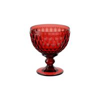 Villeroy & Boch - Boston col. Coppa da spumante red, bicchiere stravagante e dal design elegante per prosecco e champagne, cristallo, rossa, 400 ml