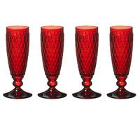 Villeroy & Boch Boston Coloured 4er Set Flute Rosso