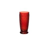 Villeroy & Boch Boston Coloured Bicchiere Birra, 400 ml, Vetro Cristallo, Rosso, 16.2 cm