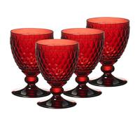 VILLEROY & BOCH Boston Coloured 4 Pezzi Bicchiere Calice Vino Rosso Red 8,8cm Cr