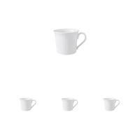 Villeroy & Boch Cellini 10-4600-1420, Tazzina da Caffè, Bianco, 100 ml (Confezione da 4)
