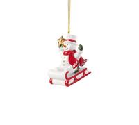 Villeroy & Boch Christmas Classics - Decorazione a forma di pupazzo di neve, 6,5 x 4,5 x 9,5 cm