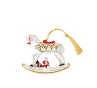 Villeroy & Boch Christmas Classics - Ornamento a forma di cavallo a dondolo 2026 oro, edizione limitata, decorazione natalizia, dipinta a mano, in vero oro, da collezione, decorazione natalizia, in