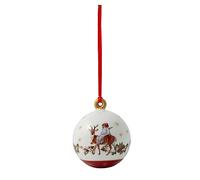 Villeroy & Boch - Christmas Edition Pallina 2020, Pallina di Natale Decorativa da Appendere all’Albero, Porcellana Premium, Colorata, 6,5 x 6,5 x 8 cm