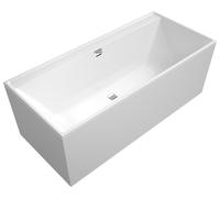 Villeroy & Boch Collaro Duo Baignoires rectangulaires, à encastrer, vidage et trop-plein Chrome, 1800x800x470mm, UBA180COR2DV-01, UBA180COR2DV-01, Colorazione: bianco alpino