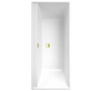 Villeroy & Boch Collaro Duo Baignoires rectangulaires, à encastrer, vidage et trop-plein doré, 1700x750x470mm, UBA170COR2JV-01, UBA170COR2JV-01, Colorazione: bianco alpino