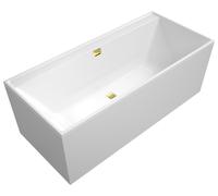 Villeroy & Boch Collaro Duo Baignoires rectangulaires, à encastrer, vidage et trop-plein doré, 1800x800x470mm, UBA180COR2JV-01, UBA180COR2JV-01, Colorazione: bianco alpino