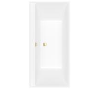 Villeroy & Boch Collaro Duo Baignoires rectangulaires, à encastrer, vidage et trop-plein doré, 1900x900x470mm, UBA199COR2JV-RW, UBA199COR2JV-RW, Colorazione: Bianco di pietra
